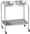 Pedigo Double Basin Stand with Shelf - P-1079-W/S