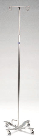 Pedigo I.V. Pole - 4 Leg Stand - Foot Operated P-1076