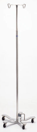 Pedigo I.V. Pole - 5 Leg Stand - Foot Operated P-1576