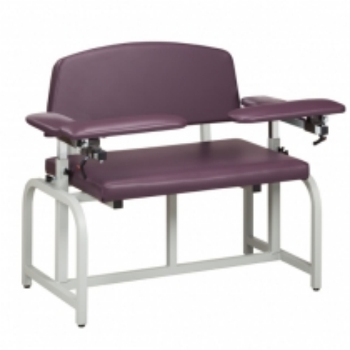 Clinton Industries 66000B Lab X Series, Bariatric, Blood Drawing Chair with Padded Arms