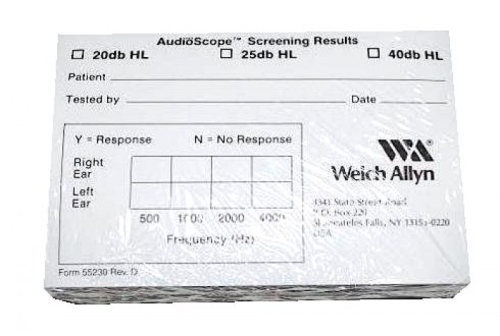 AudioScope Recording Forms (100/pkg, 10 pkg/box)