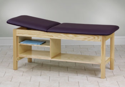 Clinton Industries 1030 Straight Line Treatment Table w/ Shelving Unit - ETA Classic Series 