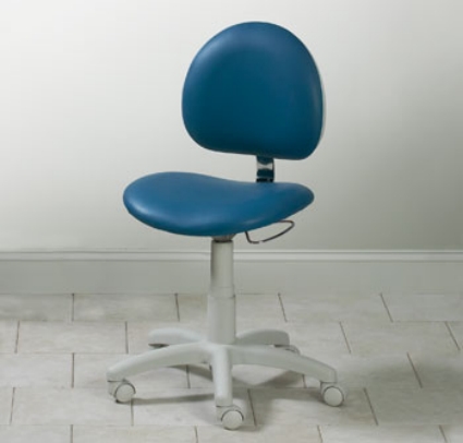 Clinton Industries 2195W 5-Leg Pneumatic Stool w/Contour Seat and Backrest